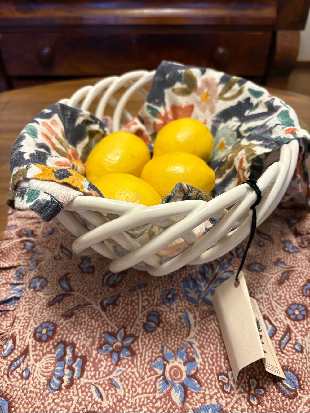 Eucalyptus Stoneware by Williams Sonoma Woven Bread Basket